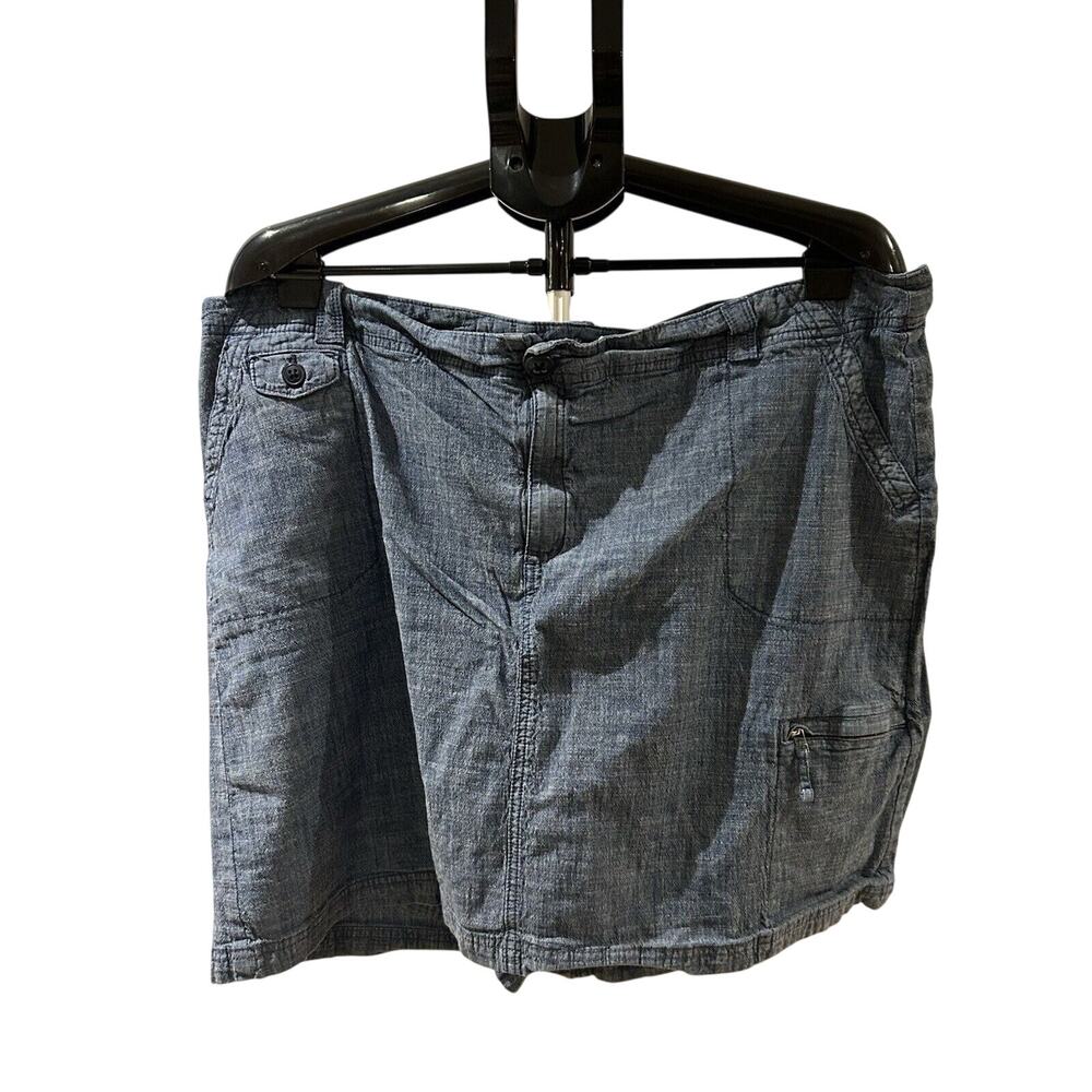 Croft & Barrow Women's Stretch 22W Chambray Skirt